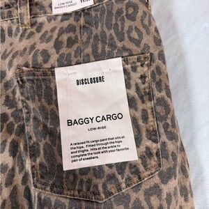 Disclosure Leopard Print Baggy Cargo Pants